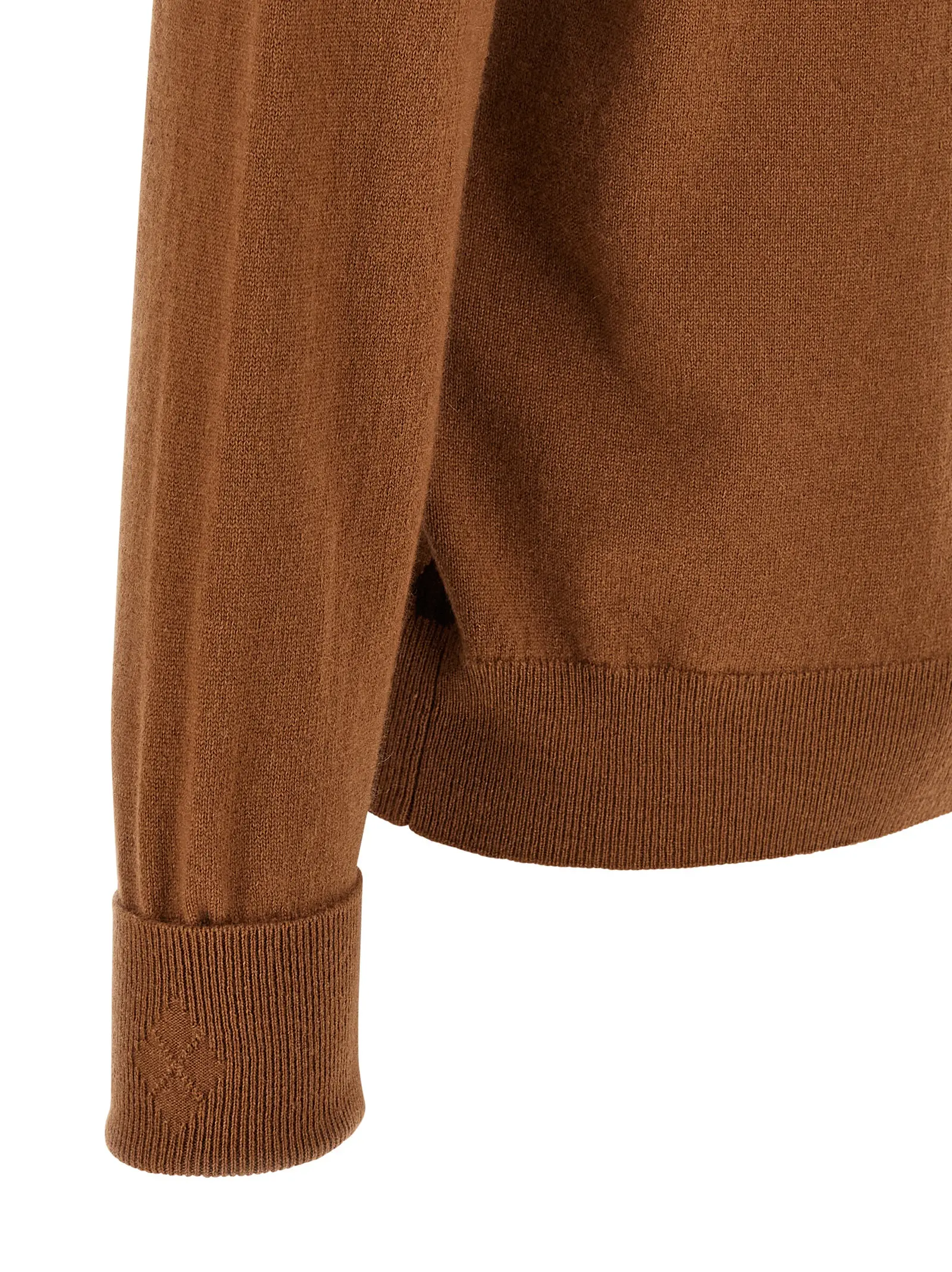 Водолазка Ballantyne Argyle Коричнева 4 Argyle turtleneck 100% cashmere BALLANTYNE Brown