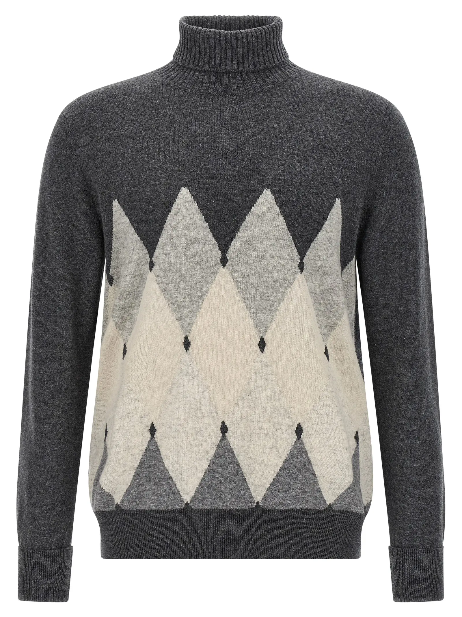 Водолазка Ballantyne Argyle Сіра 1 Argyle turtleneck BALLANTYNE Gray