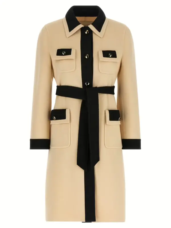 Valentino Garavani wool coat VALENTINO GARAVANI White/Black