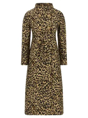 Coat Valentino Garavani animal print cloth VALENTINO GARAVANI Brown