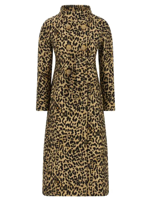 Coat Valentino Garavani animal print cloth VALENTINO GARAVANI Brown