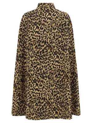 Valentino Garavani cape in animalier cloth B3CG4Q09G7AN2 VALENTINO GARAVANI Brown