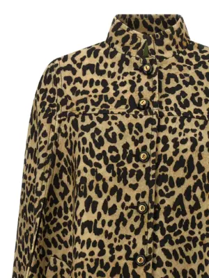 Valentino Garavani cape in animalier cloth Woman VALENTINO GARAVANI Brown