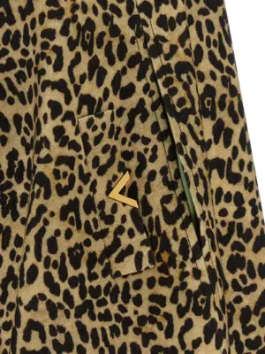 Valentino Garavani cape in animalier cloth 100% wool VALENTINO GARAVANI Brown