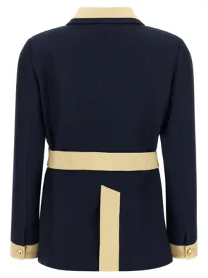 Valentino Garavani belted caban B3CJ7S098TDSV VALENTINO GARAVANI Blue