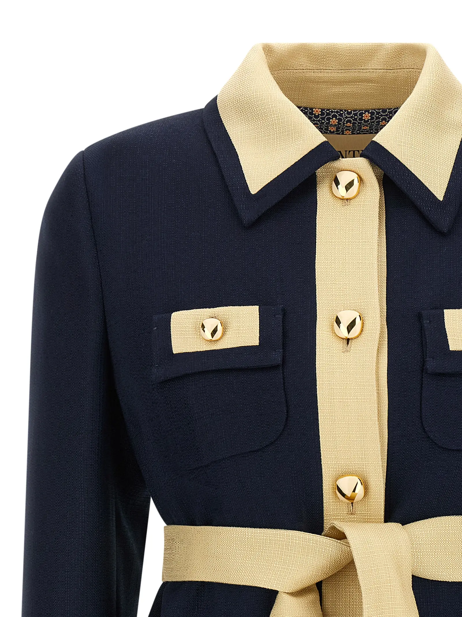 Кабан Valentino Garavani belted Синій 3 Valentino Garavani belted caban Woman VALENTINO GARAVANI Blue