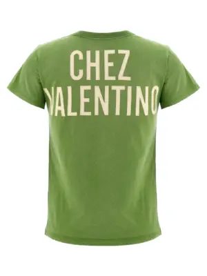 Valentino Garavani 'Chez Valentino' T-shirt B3MG24Y9GLAKM VALENTINO GARAVANI Green
