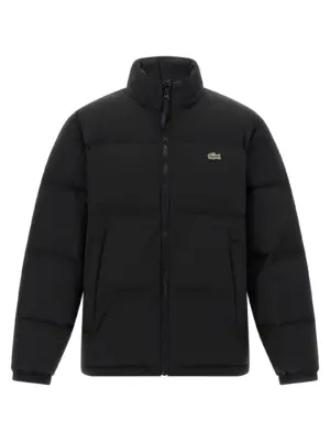 Logo down jacket LACOSTE Black