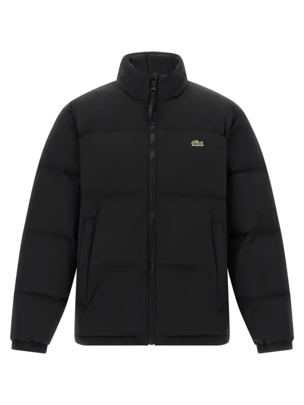 Logo down jacket LACOSTE Black