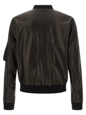 Leather bomber jacket BM01DB6Y3V001 GIVENCHY Black
