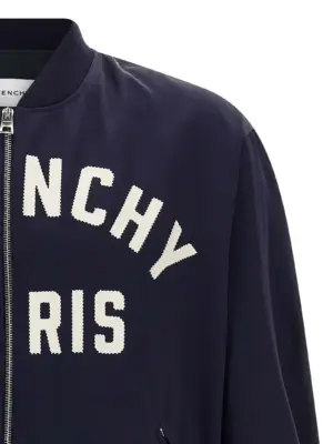 Logo bomber jacket Man GIVENCHY Blue