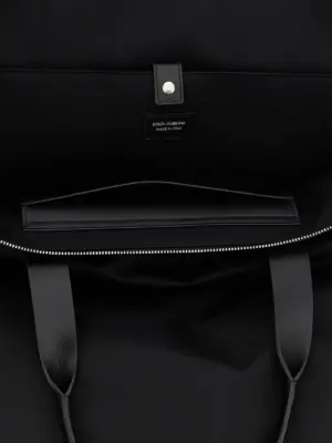 Big logo patch shopping bag 78% POLYAMIDE 08% ACRYLIC 14% CALF DOLCE & GABBANA Black