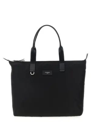 Media logo patch shopping bag DOLCE & GABBANA Black