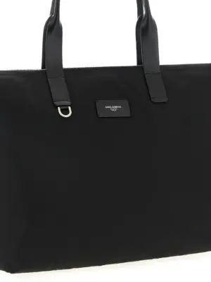 Media logo patch shopping bag Man DOLCE & GABBANA Black