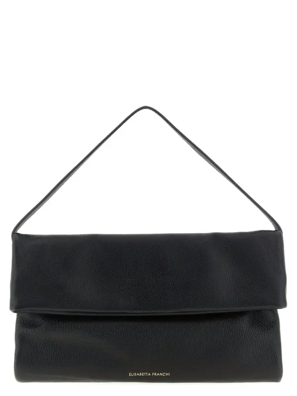 Logo shoulder bag ELISABETTA FRANCHI Black