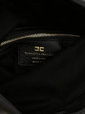 Logo shoulder bag 100% calfskin leather (Bos Taurus) ELISABETTA FRANCHI Black
