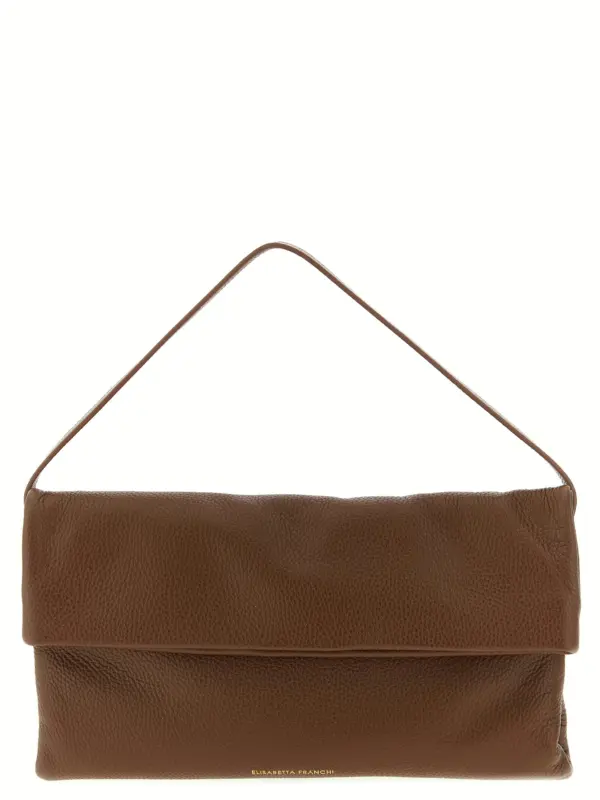 Logo shoulder bag ELISABETTA FRANCHI Brown