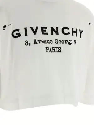 Cropped T-shirt 100% cotton GIVENCHY White