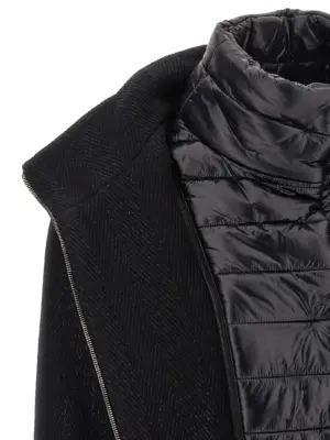 Lamé thread and wool coat 59% wo