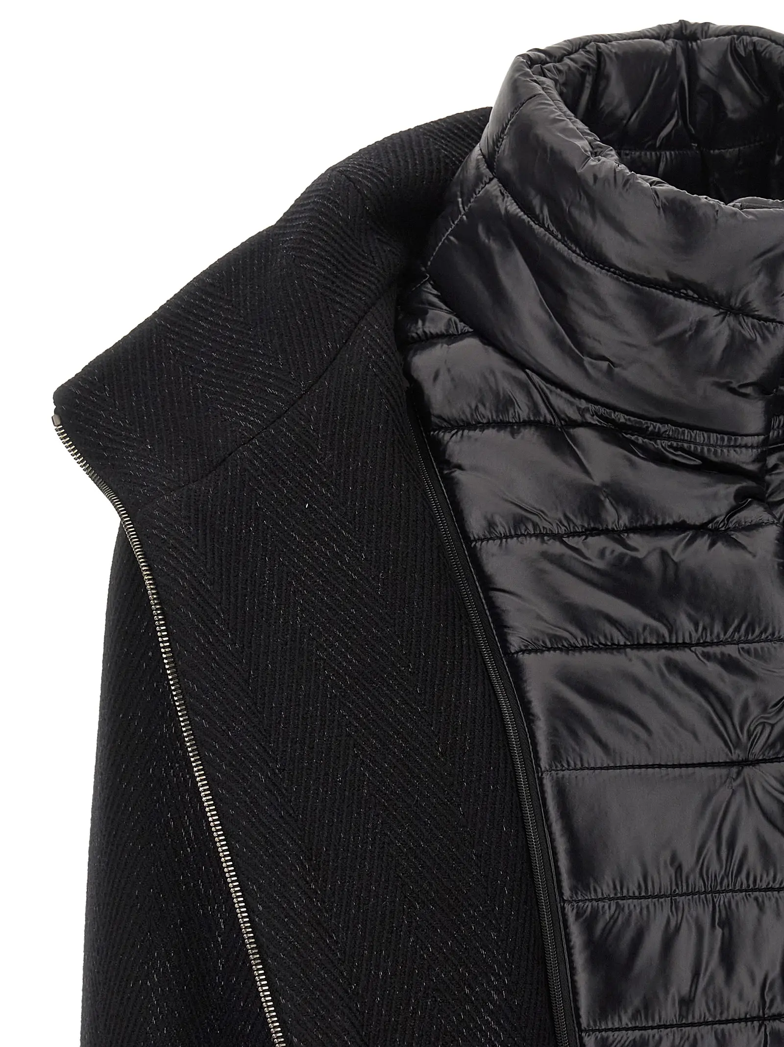 Пальто з ламе та вовни Lamé thread and wool Herno Чорне 4 Lamé thread and wool coat 59% wo