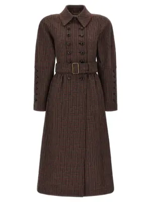 Double-breasted coat CHLOÉ Brown