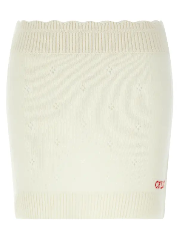 Jacquard logo skirt CHLOÉ White