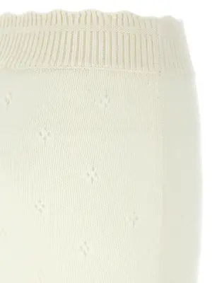 Jacquard logo skirt 71% wool 29% cachemire CHLOÉ White