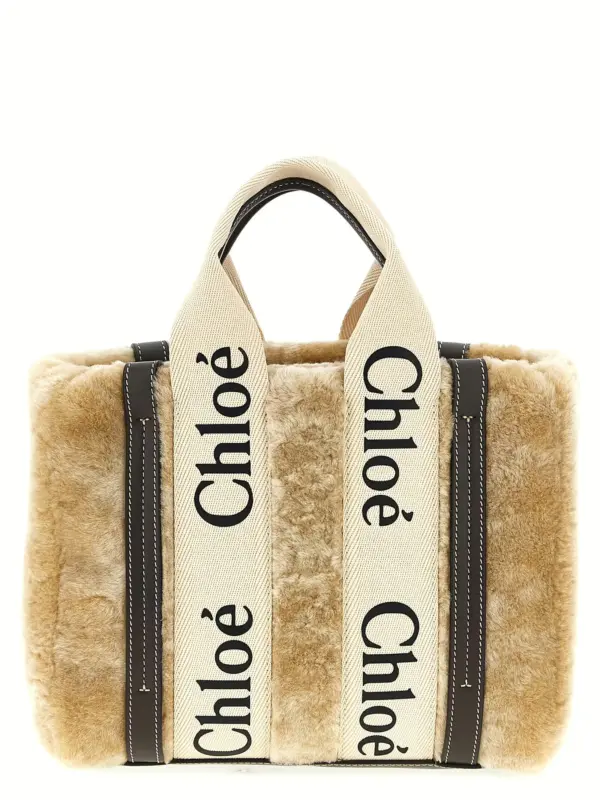 'Woody' small handbag CHLOÉ Beige