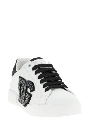 'Portofino Light Strobel' sneakers CK2341AI41189697 DOLCE & GABBANA White/Black