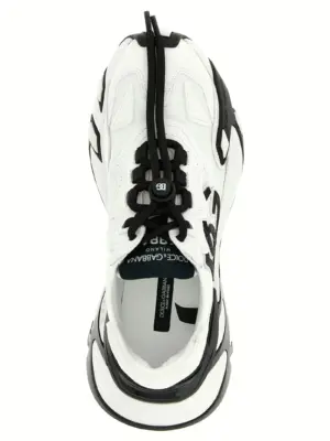 'Day Faster' sneakers 84% viscose 10% lh 6% polyamide DOLCE & GABBANA White/Black