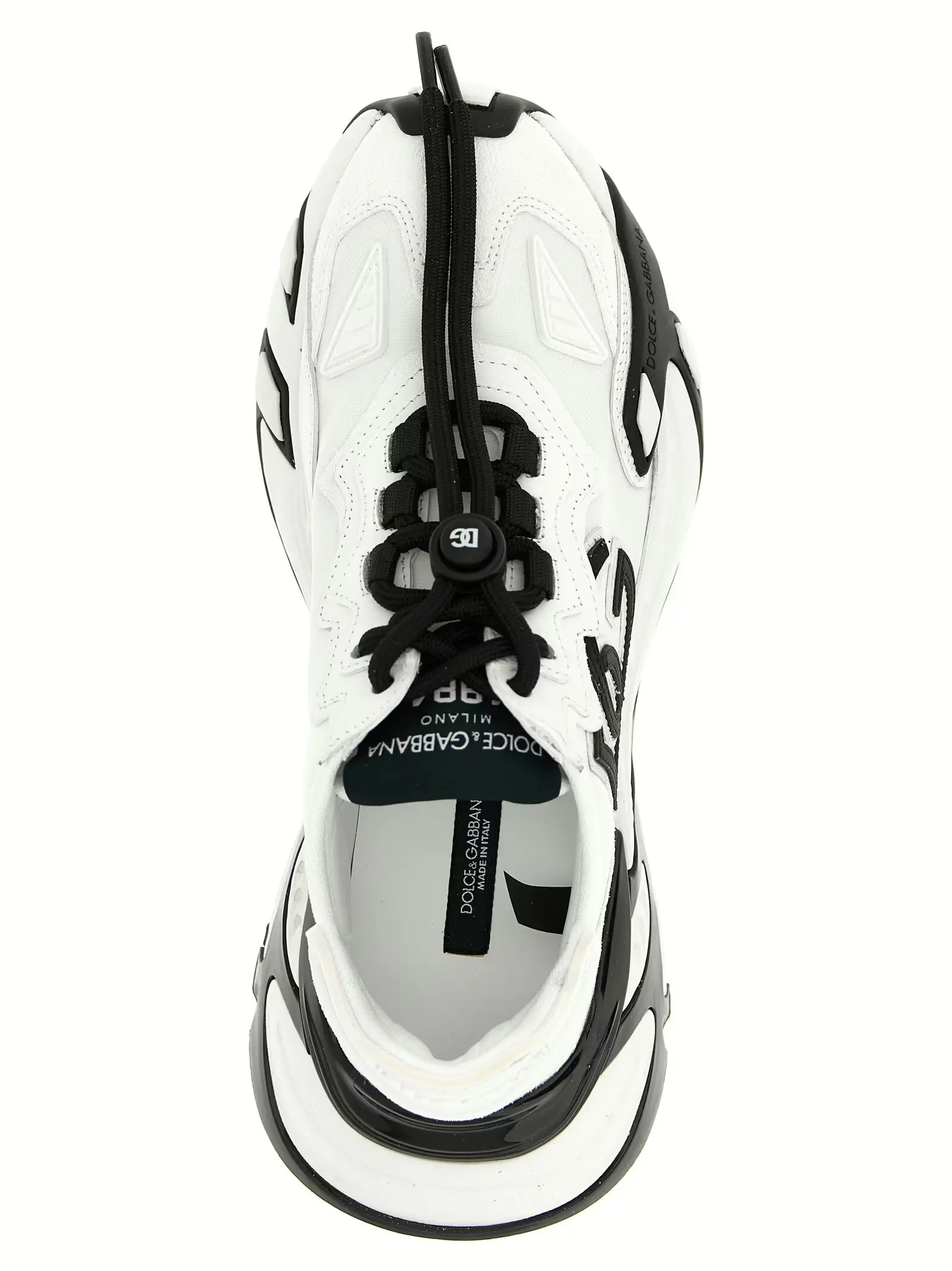 Кросівки Dolce Gabbana Day Faster Чорно-білі 4 'Day Faster' sneakers 84% viscose 10% lh 6% polyamide DOLCE & GABBANA White/Black