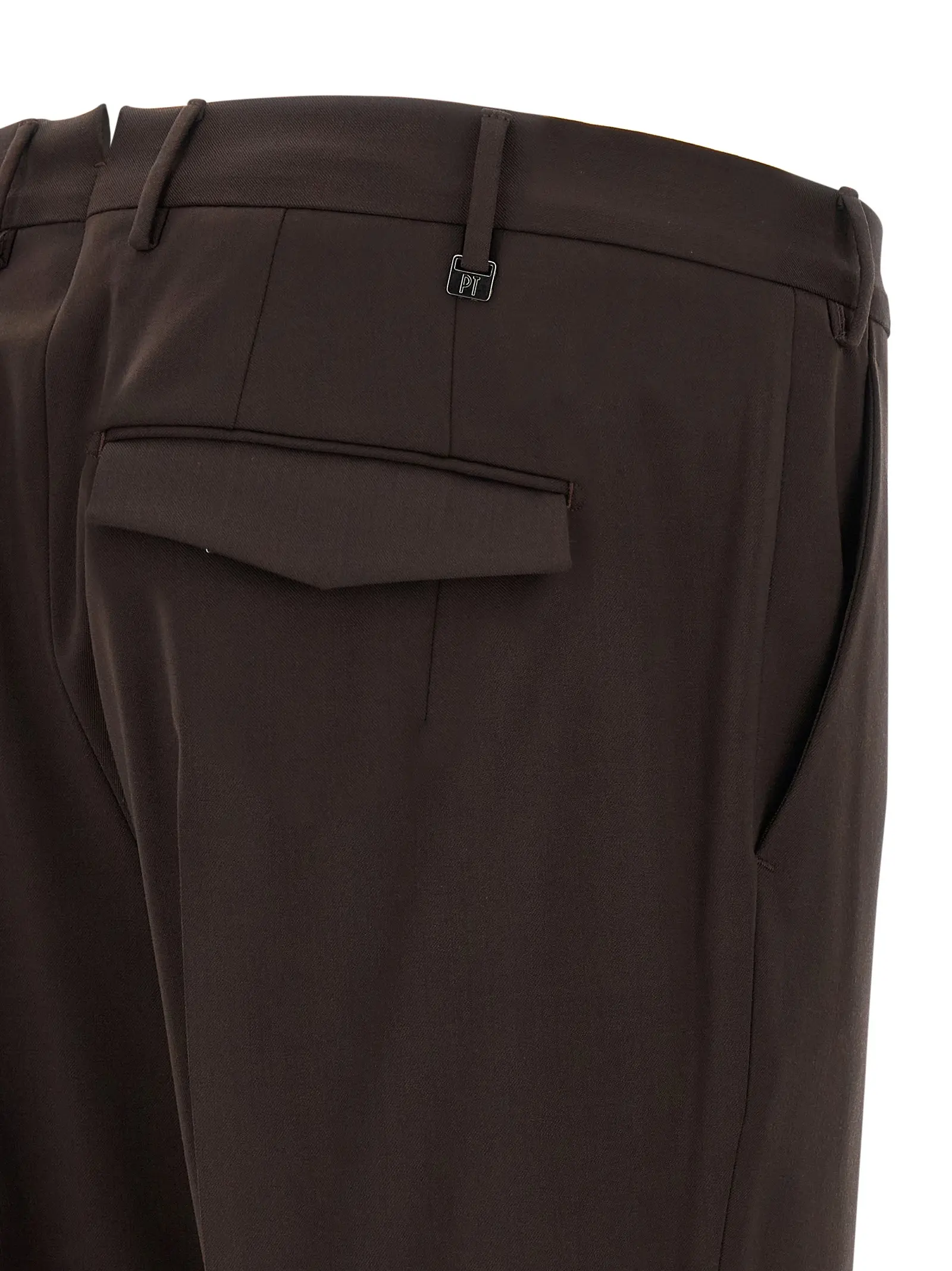 Штани Pt Torino Master Коричневі 4 'Master' pants 95% virgin wool 5% elastane PT TORINO Brown