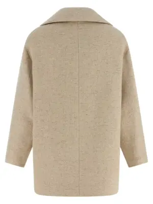 Double-breasted coat CP01156E2DZ9 ELISABETTA FRANCHI White