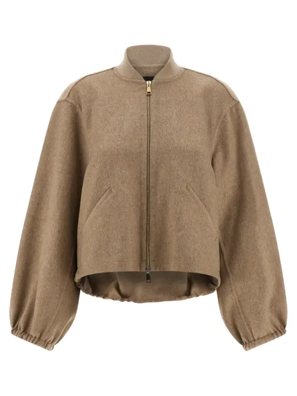 Cashmere bomber jacket FABIANA FILIPPI Beige