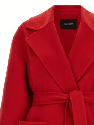 Cashmere wool coat Woman FABIANA FILIPPI Red
