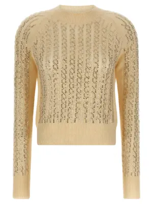 Baguette studded sweater ERMANNO SCERVINO Beige