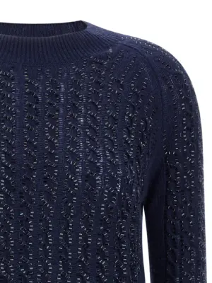 Baguette studded sweater Woman ERMANNO SCERVINO Blue