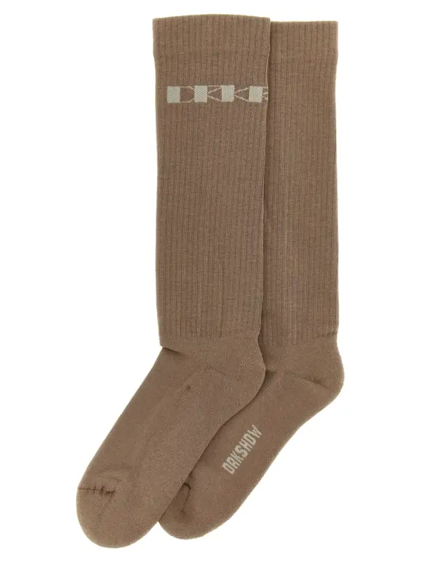 Jacquard logo socks DRKSHDW Beige
