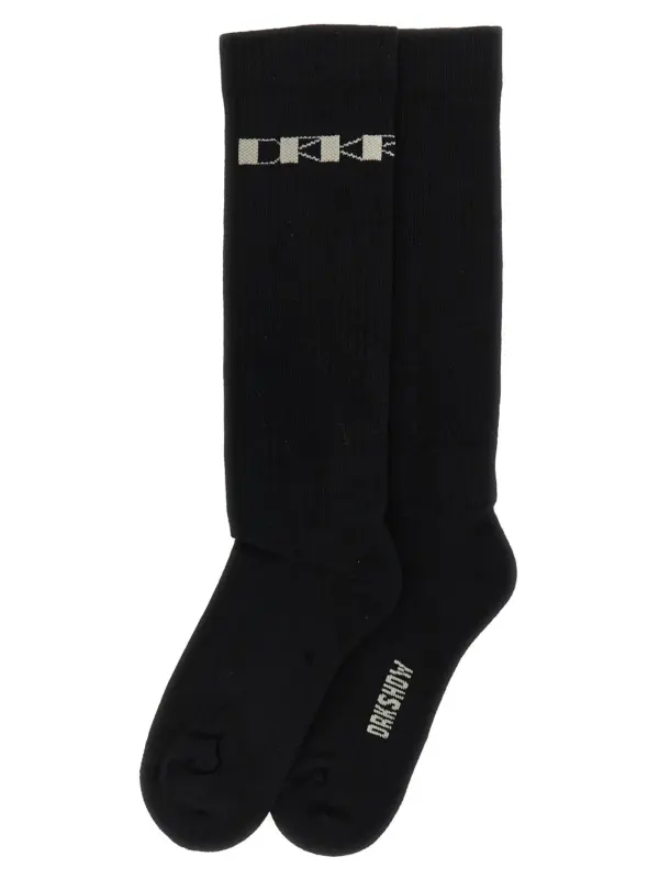 Jacquard logo socks DRKSHDW Black