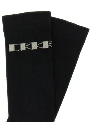 Jacquard logo socks Woman DRKSHDW Black