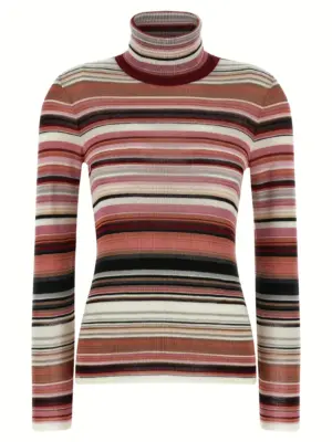 Striped turtleneck sweater MISSONI Pink