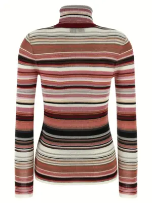 Striped turtleneck sweater DS25WN2RBK01FUSM9WG MISSONI Pink