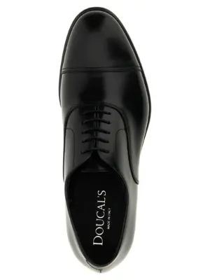 '5 Fori' lace up shoes 100% calfskin leather (Bos Taurus) DOUCAL'S Black