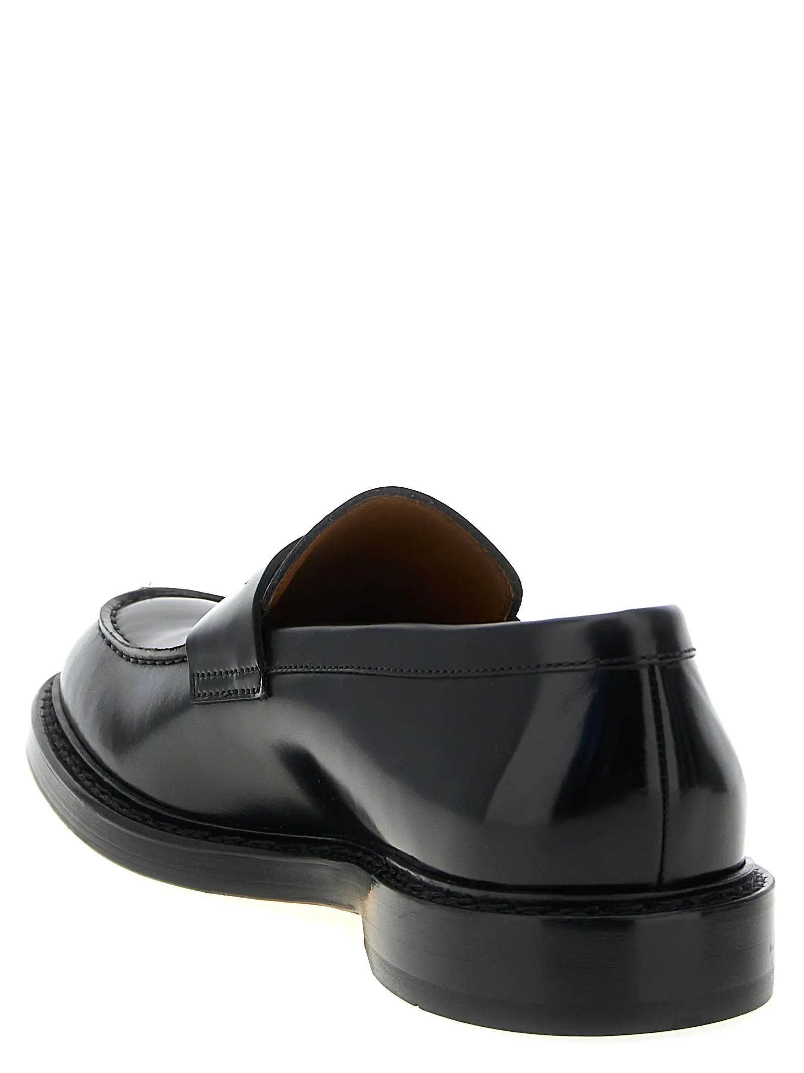 Лофери Doucal's Leather Чорні 3 Leather loafers Man DOUCAL'S Black