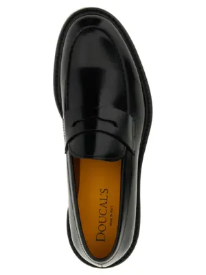 Leather loafers 100% calfskin leather (Bos Taurus) DOUCAL'S Black