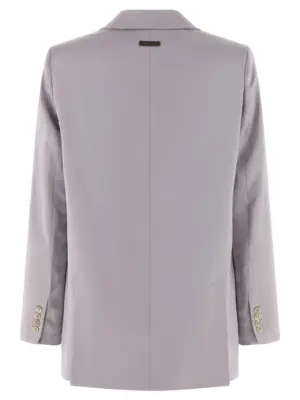 Satin blazer E0119707556066 PESERICO Gray