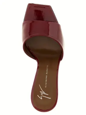 'MYA' sandals 100% calfskin leather (Bos Taurus) GIUSEPPE ZANOTTI Bordeaux