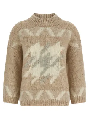 'Punto Luce' embroidery sweater PESERICO Beige
