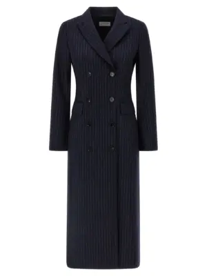 Pinstripe coat ALBERTO BIANI Blue