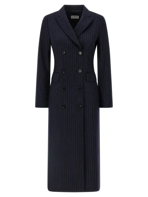 Pinstripe coat ALBERTO BIANI Blue
